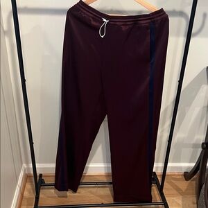 Tory Sport Burgundy Track Pants with Dark Blue Accent